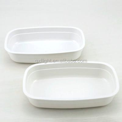 China Rotatable Reusable Airline High Temperature Resistant Dish For Hot Meal for sale