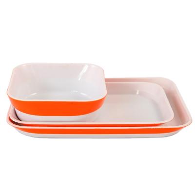 China Sustainable Colorful Tableware Sets Plastic Airline Casserole Dish for sale