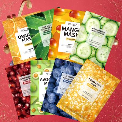 China Wholesale MELAO Moisturizer OEM Private Label Fruit Extract Moisturizing Mask Oil Control Blackhead Remover Sheet Facial Mask for sale