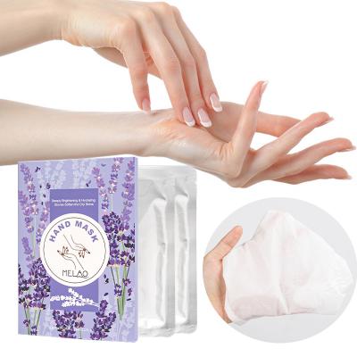 China MELAO Anti Aging Wholesale Private Label Moisturizing Peeling Whitening Shea Butter Nourishing Collagen Korean Hand Mask for sale