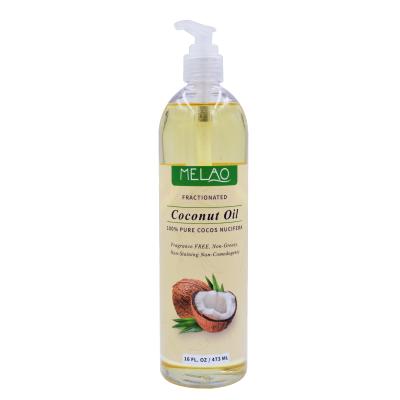 China Nucifera 473ml PURE Coconut Oil Skin Revitalizer MELAO Cocos Organic Hair Care Fractionated 473ml for sale