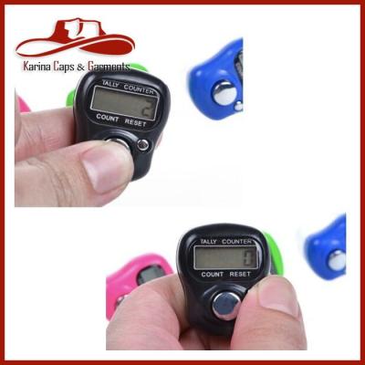 China ABS Plastic Wrap Black LCD Digtal Muslim Finger Ring Tally Counter Silicon Belt for sale