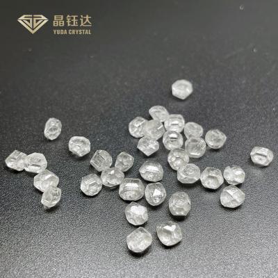 China Yuda Kristall 3,0 - 4,0 ct Weiß VVS VS HPHT Roher ungeschnittener Diamanten Kunststoff-Labor Diamanten zu verkaufen