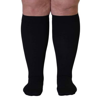 China Antibacterial 5XL Plus Class Medical Knee High Compression Socks For Varicose Veins for sale