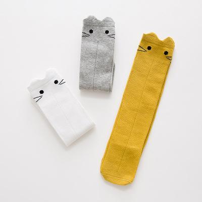 China Fashion Cartoon Design Cotton Antibacterial Animal Knee High Stockings For Spring for sale