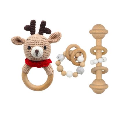 China Over 6 Months DIY Crochet Molar Soothing Toy Adorn Animal Teether Baby Teether Kit for sale