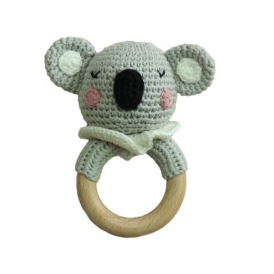 China 6m-24m DIY Crochet Koala Rattle Toy Baby Molars Teether Baby Teeth Soothing Toy for sale