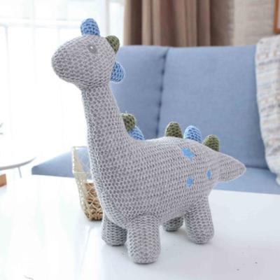 China New interactive creative woolen knitted rabbit unicorn doll children comfort rattle animal doll for sale