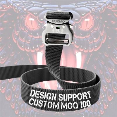 China Custom Logo Mens Nylon Military Tactical Belts Heavy Duty Outdoor Quick Release Belt with Rigger for sale