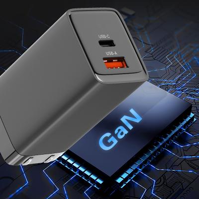 China Wholesale GaN Pro 65W USB C Dual Port Charger Compact Size 2 Mini Fast Charger 2020 With EU US UK Plug for sale