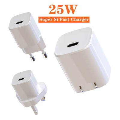 China Original EU R-U pin plug version c USA pin plug charger 25w charger 25w super fast charger type SI charing for iphone for sale