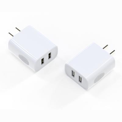 China Mobile Phone OEM 12W 2A 2Amp 2.1A 2.4A Dual USB Port Travel Wall Charger with Anti-Skid Side and EU Japan US UK Plug for Mobile Phone for sale