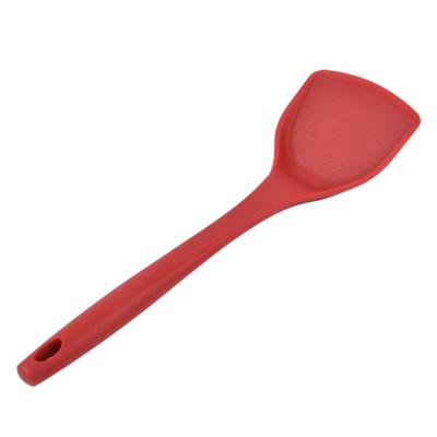 China Kitchen Silicone Pan Egg Stocked Turner Wide Spatula For Non Stick Cookware for sale