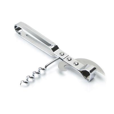 China Stocked 3 In 1 Head Times Stainless Steel Wine Servers Beer Bottle Aluminum Corkscrew Opener for sale