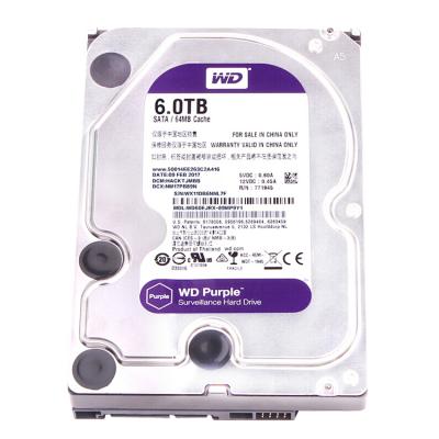 China Free Shipping Purple Rigido Hard Drive Disco Duro Hdd Disco Duro DVR NVR Disco Hard Disk Festplatte WD60PURX 6TB HDD for sale