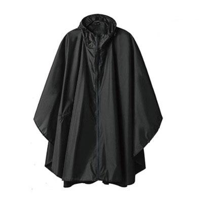 China Adult Biodegradable Light Weight Polyester Poncho Raincoat Simple Black Raincoat Custom Made Color Raincoat for sale