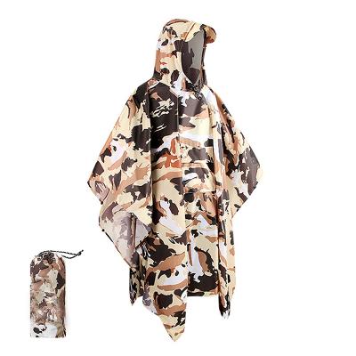 China Custom Military Outdoor Raincoat Camouflage Polyester Rain Coat Gear Rain Poncho Bachelorette Party for sale