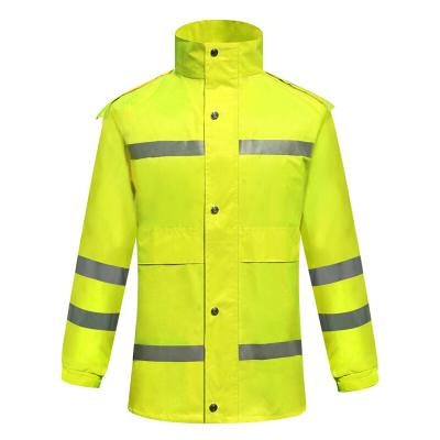 China Custom Made High Quality Adult Raincoat Men's Singlet Rainwear Rain Coat Polyester Rain Coat Reflective Pants Suit for sale