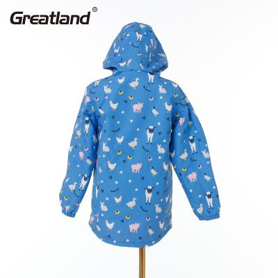 China Gray Raincoat Breathable Thicker Reusable Molding Slicker Rain Poncho Jacket for Kids Boy Girl Children for sale