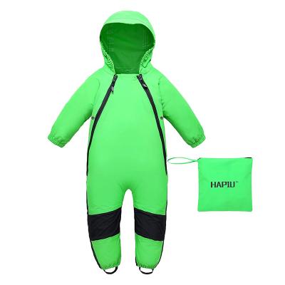 China Lightweight Wholesale Nylon Material And PU Coating Kids Waterproof One Piece Raincoat for sale