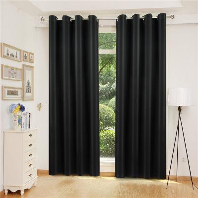 China Heat-Insulation 100%Polyester Dull Plain Dyed Blackout Curtain Two Sided Window Curtain for sale