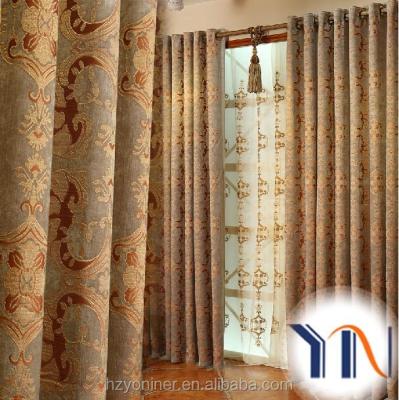 China Traditional blackout flora jacquard blackout fabric for curtain for luxury decoration high quality for sale