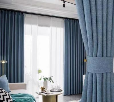 China Tasteful And Restrained Fabric Blackout Simple Curtain Like A Window Blackout Curtain Cloth for sale