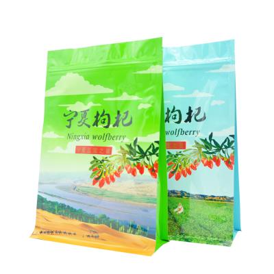 China Wholesale 8 Sides Flat Bottom Seal Pouch Custom Made Bag Moisture Proof Flat Bottom Seal Bag for sale