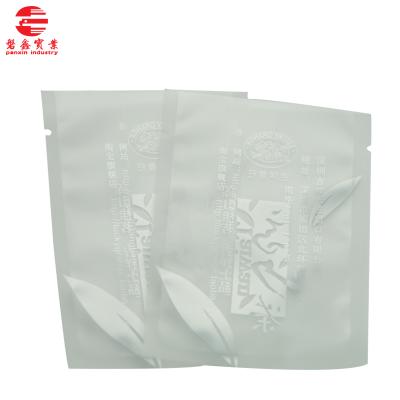 China Package Customized Printing 3 Sides Transparent Seal Tea Bag With Tear Notch for sale