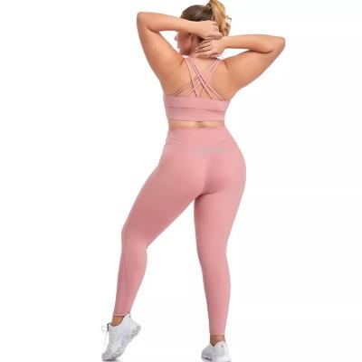 China 2021 Custom Women Yoga Wear 1x-6x Comfortable Lady Workout Clothing Breathable Sets 2pcs xxxl Activewear Fitness Ladies Plus Size Yoga Sets for sale