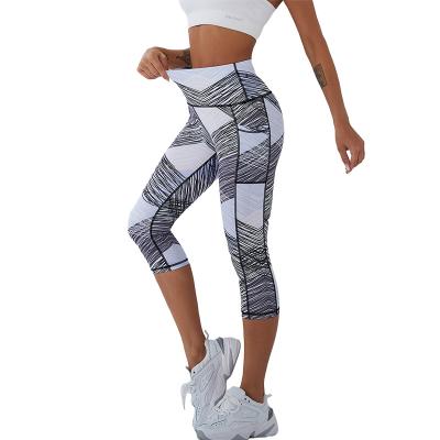 China Women Breathable Tights Sport Butt Lift Pants Fitness Gym Yoga Pants Painted Sports Pants for sale