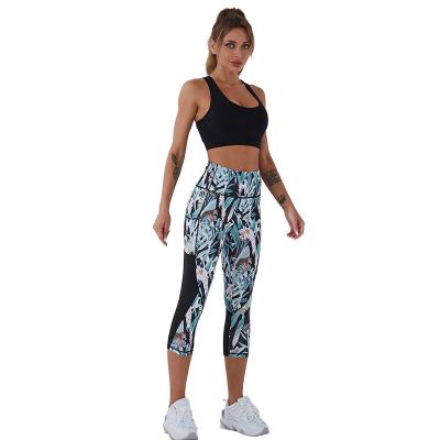 China Logo yoga leggings breathable custom fitness wear crac! crack! Butt Jogger Waist Women Yoga Pants for sale