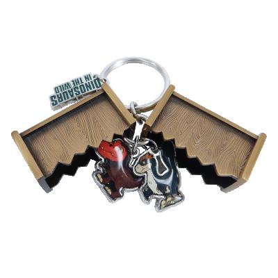 China Promotional Gifts Color Plating Anti Opening And Closing Key Chain Custom Combination Cartoon Image Chain for sale