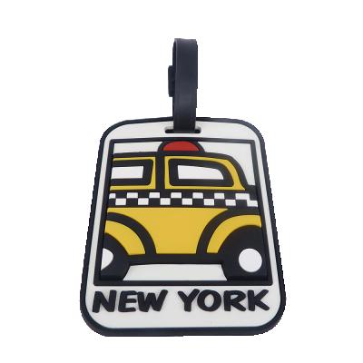 China Eco-friendly Material Customized Soft PVC 3D Rubber Luggage Tag With Logo for sale