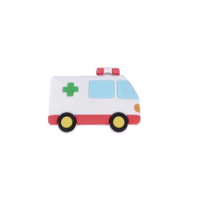 China Cheap Wholesale Promotional Car Shape Transportation Tool Customized Fridge Rubberized Ambulance Fridge Magnet for sale