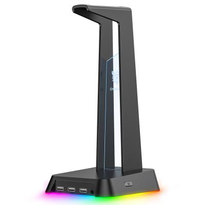 China ONIKUMA ST-2 Earphone Headphone Holder Stand Earphone Stand with RGB Lighting USB Port for sale