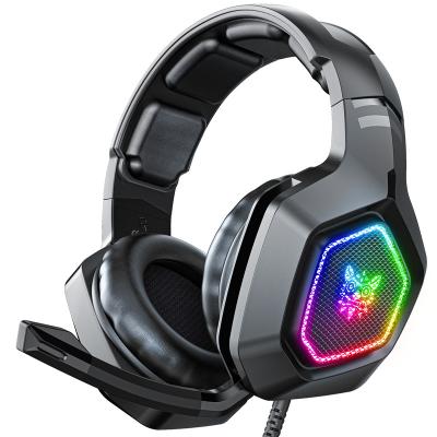 China Headphone Onikuma New Arrival K10 Cool RGB LED Flowing Surround 7.1 - Sound Gaming Headphones Headsets With Foldable Microphone for sale