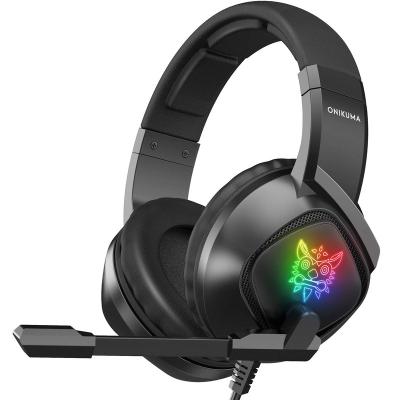 China Free Sample Headband Onikuma K19 Wired Stylish Bass RGB HD Gaming Headset Earbuds With Microphone For PS4 Gamer for sale