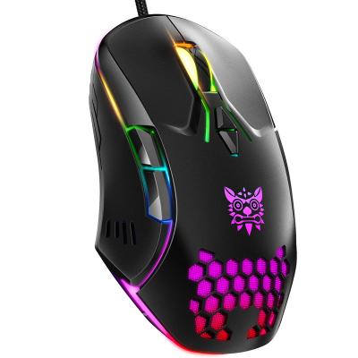 China new 2022 ONIKUMA 3D high DPI CW902 macro cool light RGB gaming launch mouse for sale