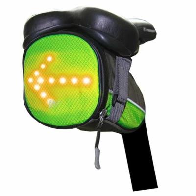 China LED Turn Signals Activated by Tail Bags High Quality Wireless Controller Blinker Indicator Waterproof Bicycle Rear Seat Pack Saddle Bag Wireless Warning Bag with Led Light for sale