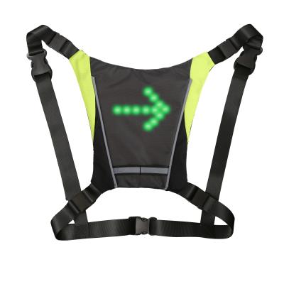 China Water Proof Reflective USB LED Flashing Vest Bike Guiding Back Light Safety Warning Bike Light Backpack With Remote Controller for sale