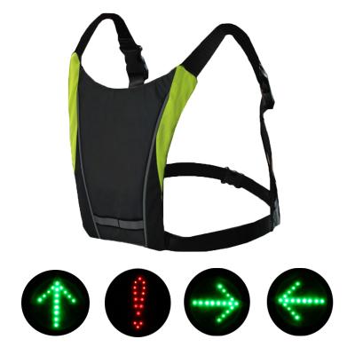 China Water Proof Exercise Vest MTB Bike Bag Safety LED Flashing Light Wireless Cycling Vest 2021 New LED Vest Cycling Reflective Warning Vests With for sale