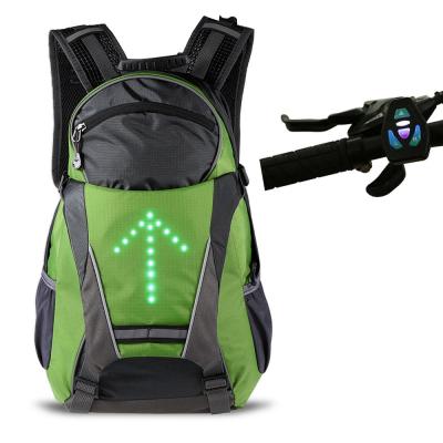 China Waterproof Led Reflective Cycling Backpack Flashing Light Bag Mountain Bike Recycling Backpack Hiking Rucksack Mochila Para bicicleta for sale