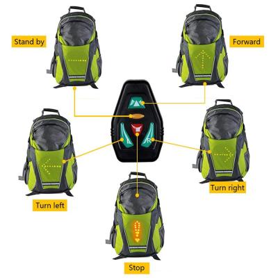 China 18L Cycling Safety Cycling Wireless Remote Control Led Flashing Backpack With Led Light for sale