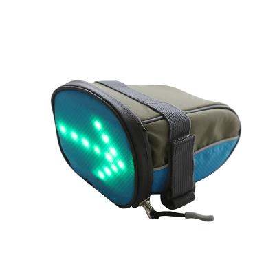 China Wireless Controller Activated LED Turn Signals Bicycle Led Tail Light Seat Bag Led Turn Signal Light Led Tail Light Saddle Green-Red Spinning Bag for sale