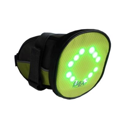 China Wireless Controller Activated LED Turn Signals Led Bike Light Saddle Bag Led Bicycle Seat Bag With Led Turn Signal Light for sale