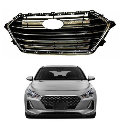 China Saivis ABS Black Front Bumper Upper Radiator Mesh Chrome Grill Replacement For 2017-2018 Hyundai Elantra 4dr Sedan for sale