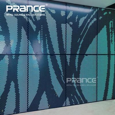 China Interior Artistic Effect Metal Building Wall Perforated Aluminum Solid Panel for sale