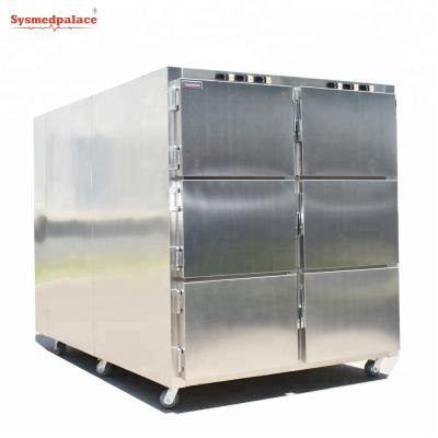 China corpse room 201 standard refrigerator stainless steel Sysmedical morgue freezer veterinary mortuary price for sale