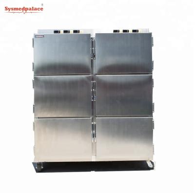 China 201 stainless steel corpse freezer mortuary price 201 stainless steel 6 body for sale